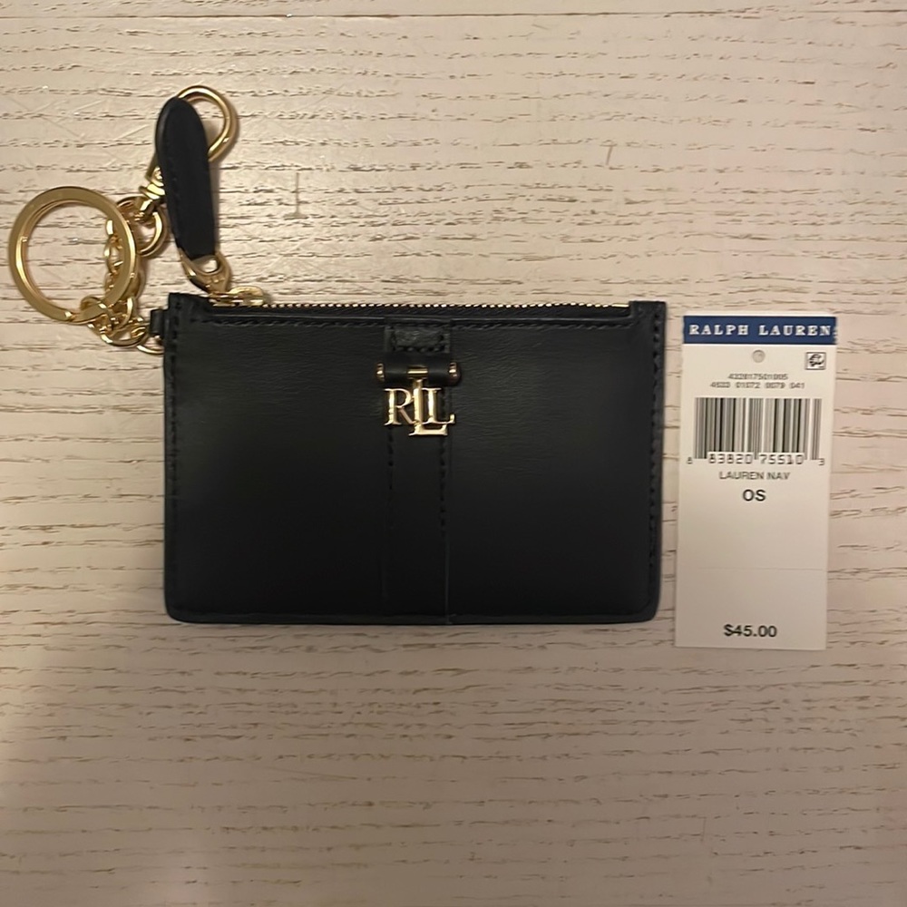 Ralph Lauren Navy key chain wallet